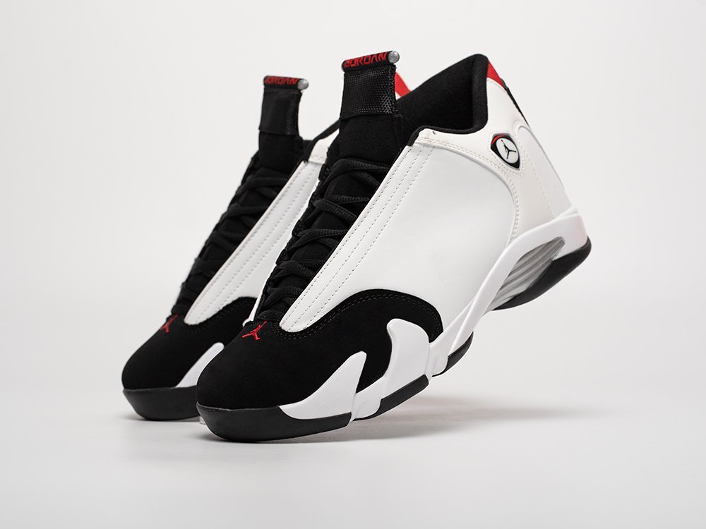 Nike Air Jordan 14 Retro Black Toe 2014 белые кожа мужские (AR31558) - фото 2 Nike Air Jordan 14 Retro Black Toe 2014 белые кожа мужские (AR31558) - фото 2