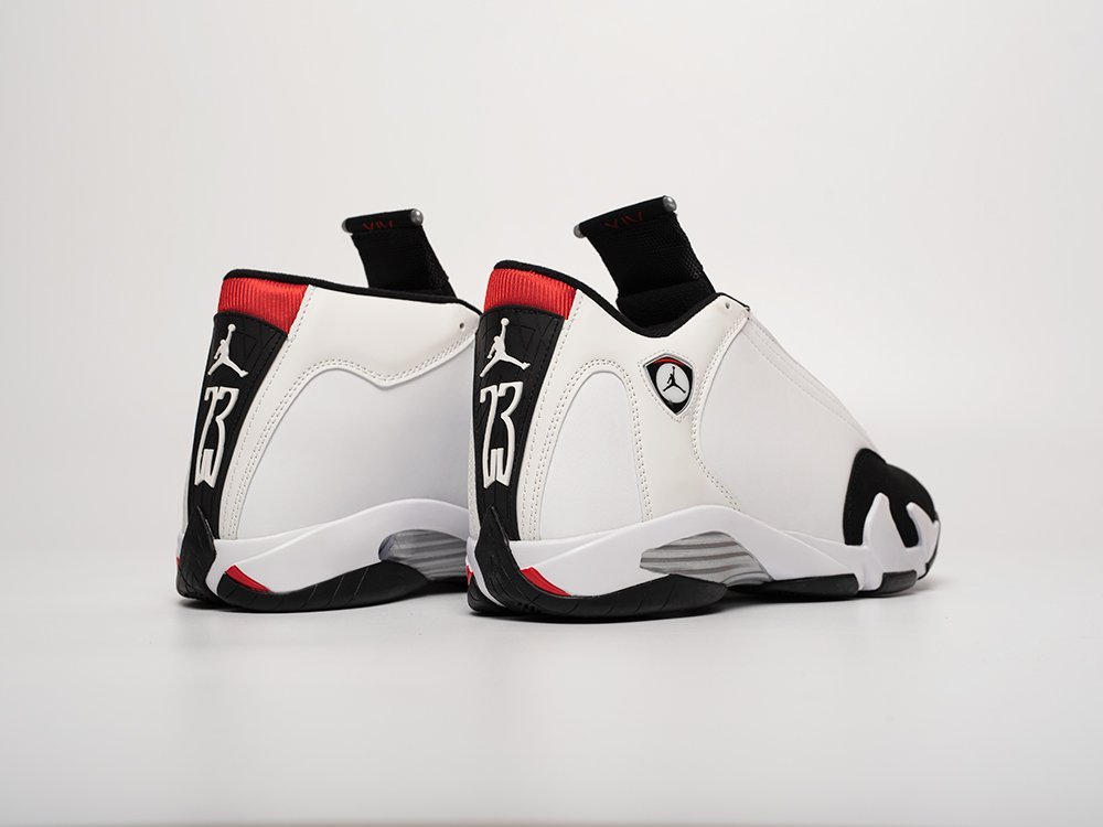 Nike Air Jordan 14 Retro Black Toe 2014 белые кожа мужские (AR31558) - фото 3