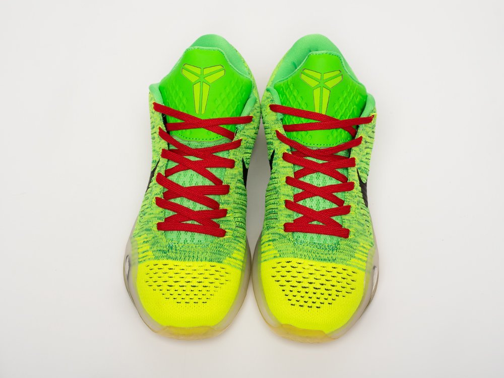 Nike Kobe 10 Elite Low Grinch зеленые текстиль мужские (AR31598) - фото 4