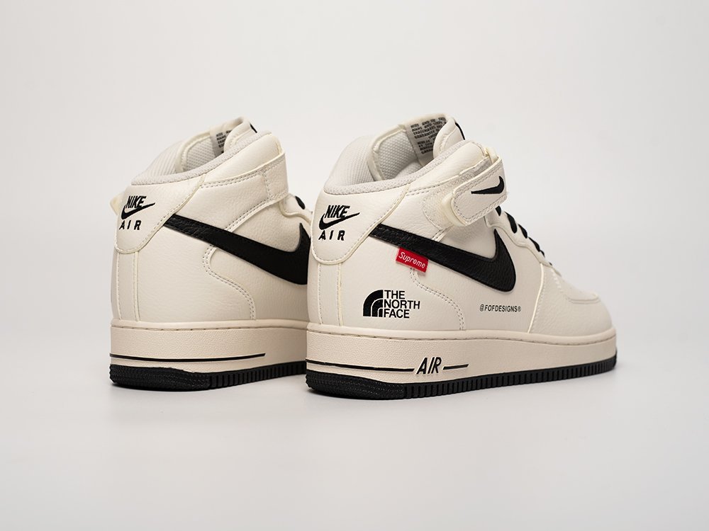 Nike Air Force 1 Mid x Supreme x The North Face белые кожа мужские (AR31646) - фото 3 Nike Air Force 1 Mid x Supreme x The North Face белые кожа мужские (AR31646) - фото 3