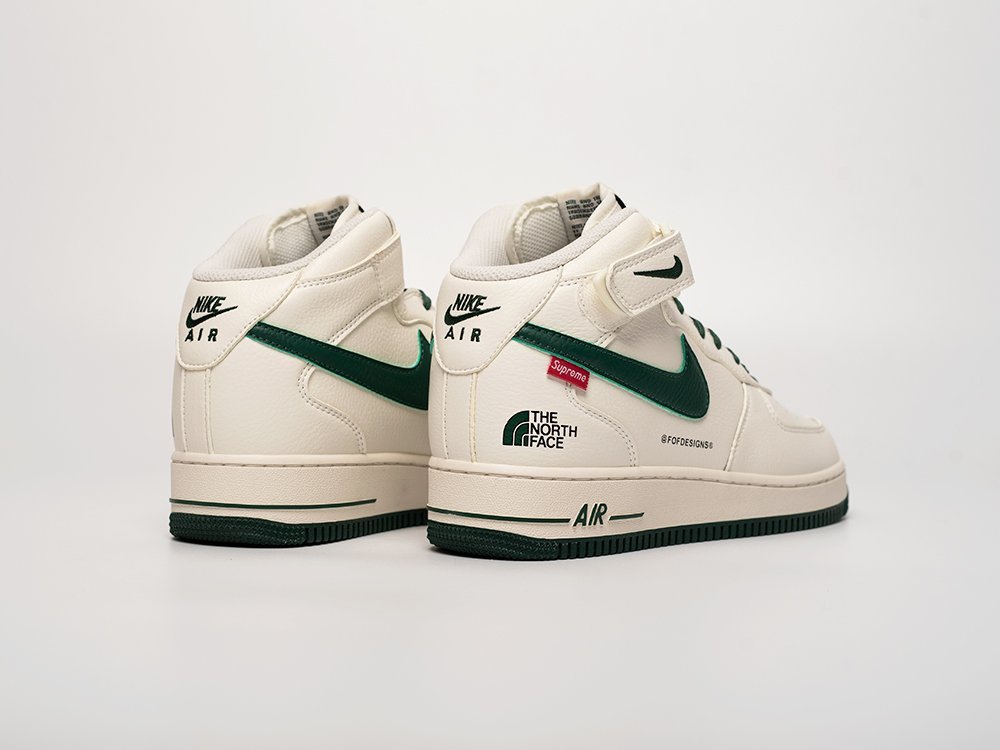 Nike Air Force 1 Mid x Supreme x The North Face белые кожа мужские (AR31648) - фото 3