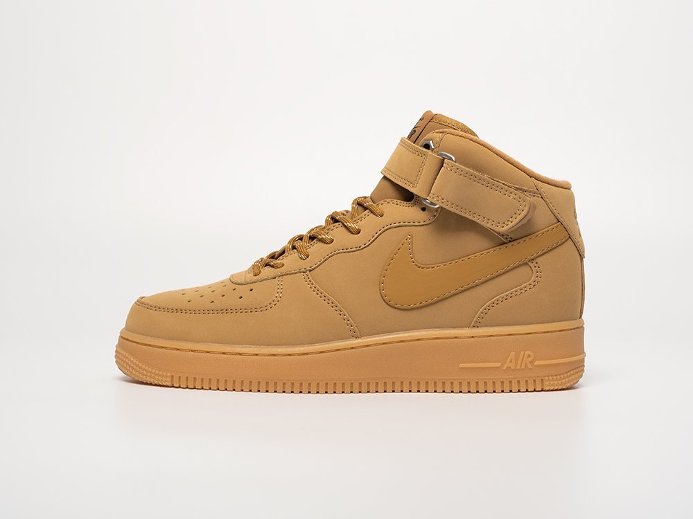 Nike Air Force 1 Mid 07 Flax бежевые кожа мужские (AR31649) - фото 1