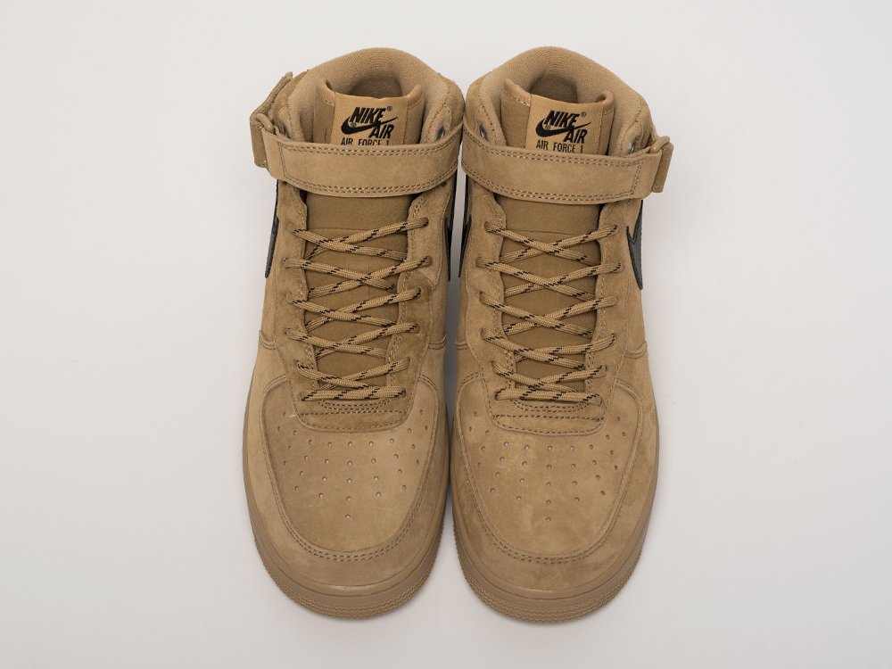 Nike Air Force 1 Mid бежевые кожа мужские (AR31650) - фото 4 Nike Air Force 1 Mid бежевые кожа мужские (AR31650) - фото 4