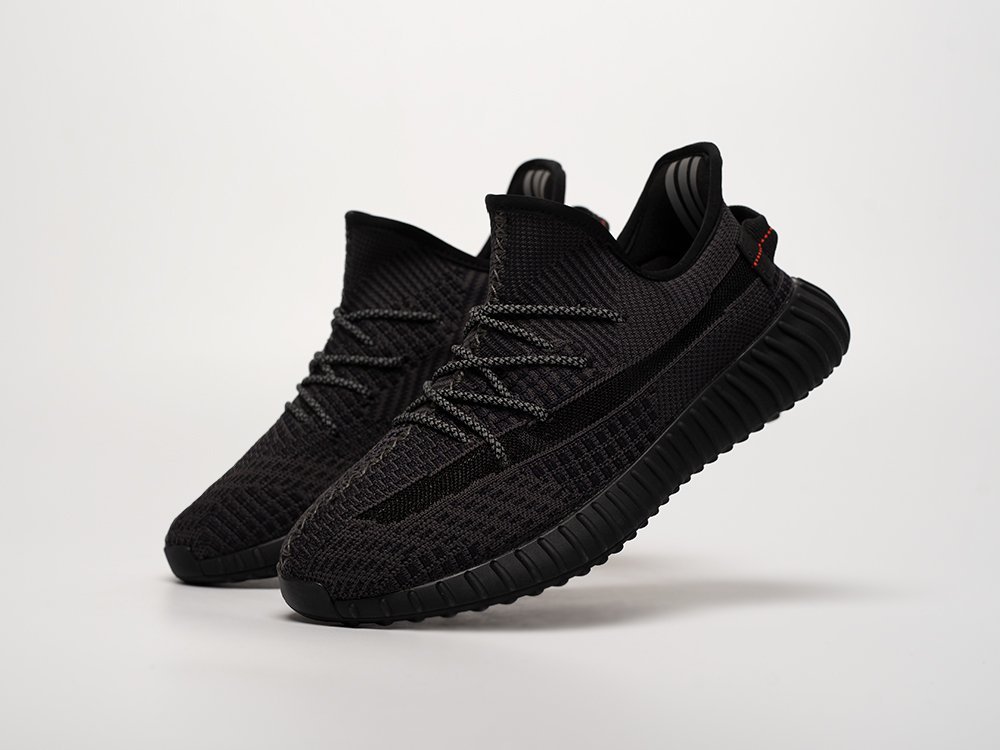 Adidas Yeezy 350 Boost v2 черные текстиль мужские (AR31757) - фото 2