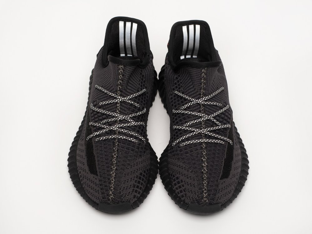 Adidas Yeezy 350 Boost v2 черные текстиль мужские (AR31757) - фото 4