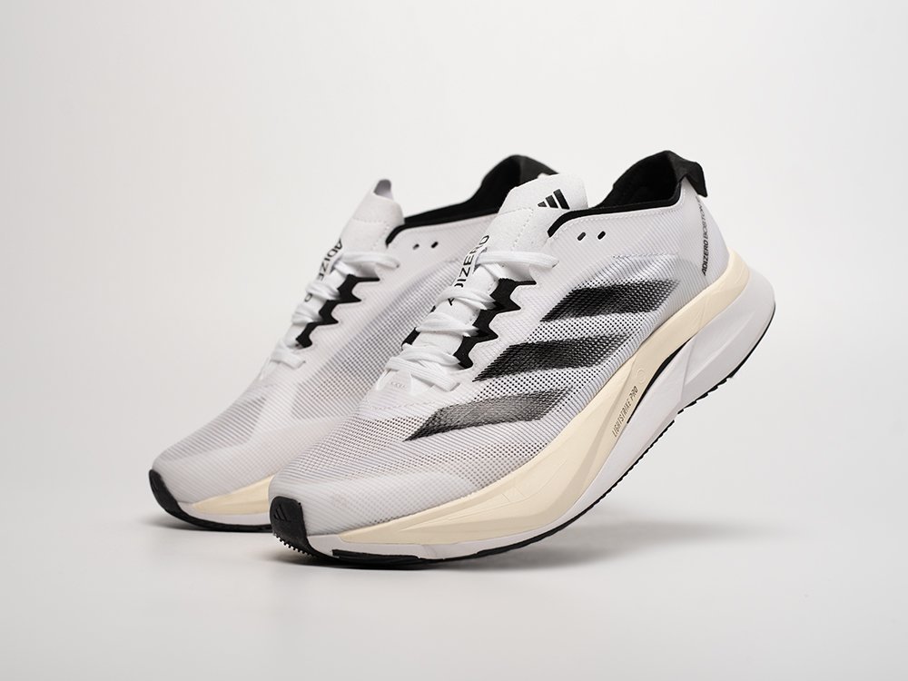 Adidas Adizero Boston 12 White Night Metallic белые текстиль мужские (AR31799) - фото 2