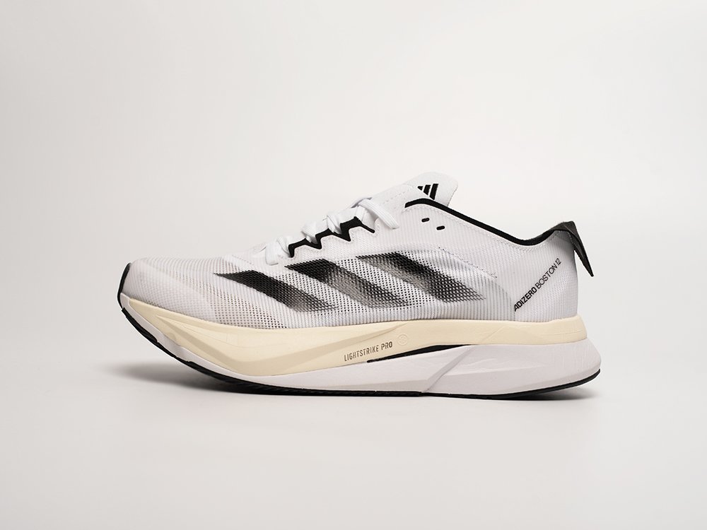 Adidas Adizero Boston 12 White Night Metallic белые текстиль мужские (AR31799) - фото 1