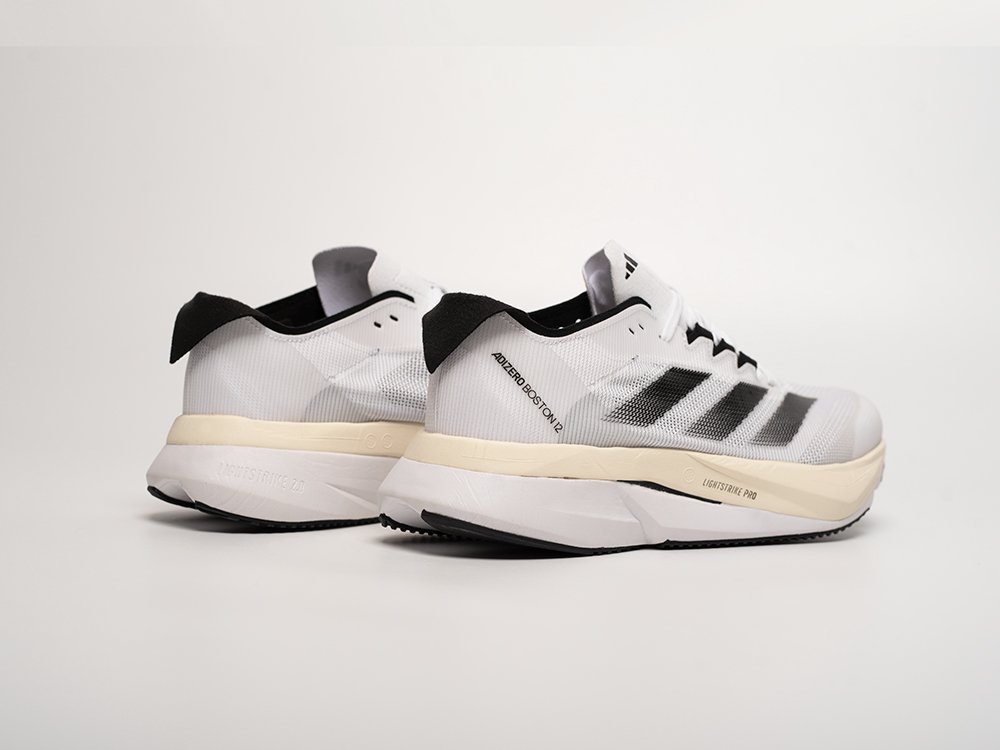 Adidas Adizero Boston 12 White Night Metallic белые текстиль мужские (AR31799) - фото 3