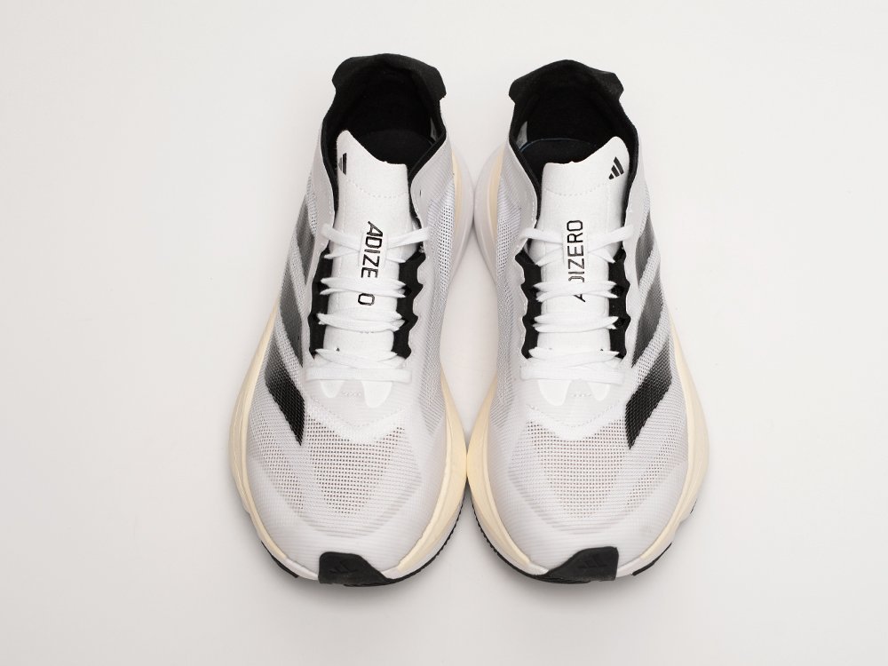 Adidas Adizero Boston 12 White Night Metallic белые текстиль мужские (AR31799) - фото 4