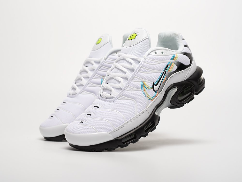 Nike Air Max Plus TN Layered Swoosh белые текстиль мужские (AR31810) - фото 2