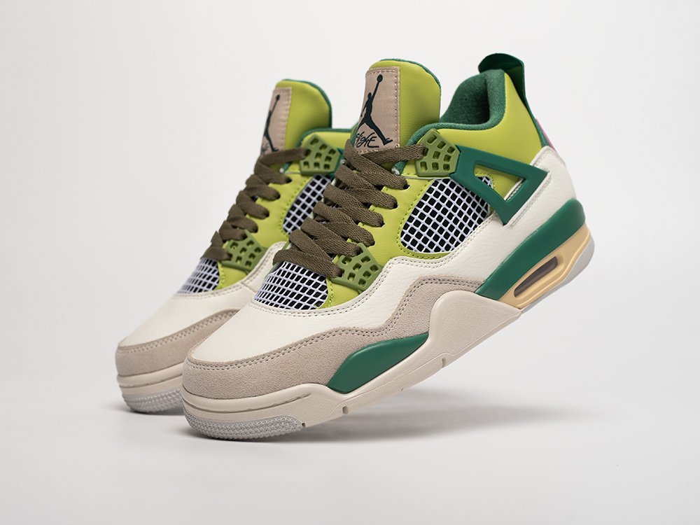 Nike Air Jordan 4 Retro белые кожа мужские (AR31819) - фото 2 Nike Air Jordan 4 Retro белые кожа мужские (AR31819) - фото 2