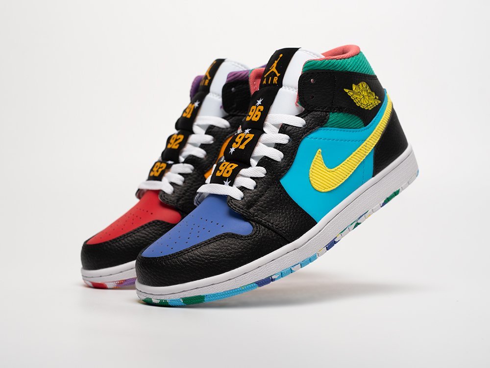 Nike Air Jordan 1 Mid Six Championships разноцветные кожа мужские (AR31820) - фото 2 Nike Air Jordan 1 Mid Six Championships разноцветные кожа мужские (AR31820) - фото 2