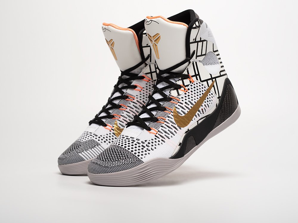 Nike Kobe 10 Elite High Gold Fundamentals белые текстиль мужские (AR31838) - фото 2