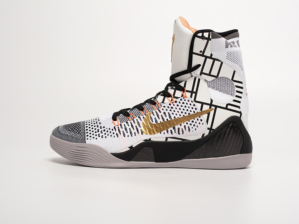 Nike Kobe 10 Elite High Gold Fundamentals белые текстиль мужские (AR31838) - фото 1