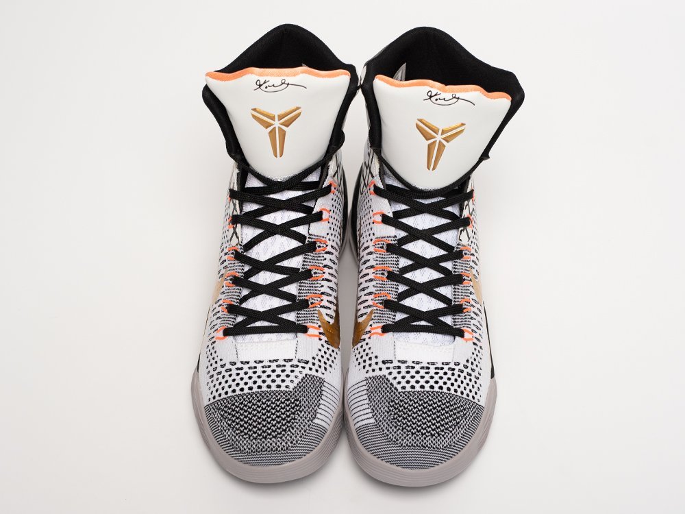 Nike Kobe 10 Elite High Gold Fundamentals белые текстиль мужские (AR31838) - фото 4