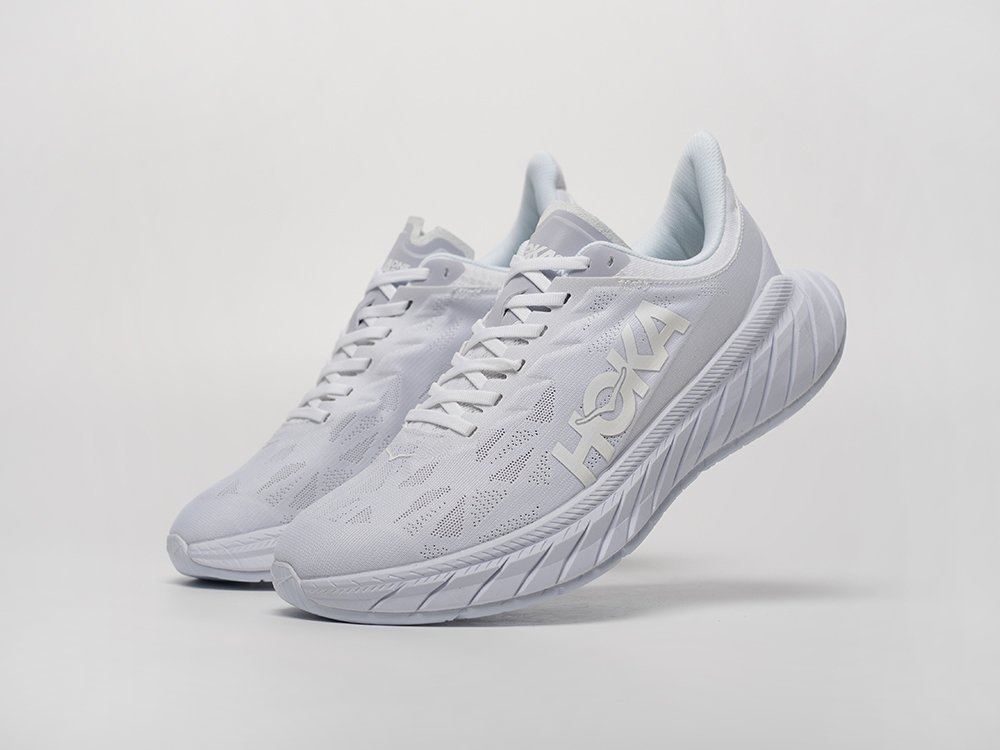 Hoka Carbon X 2 белые текстиль мужские (AR31849) - фото 2 Hoka Carbon X 2 белые текстиль мужские (AR31849) - фото 2