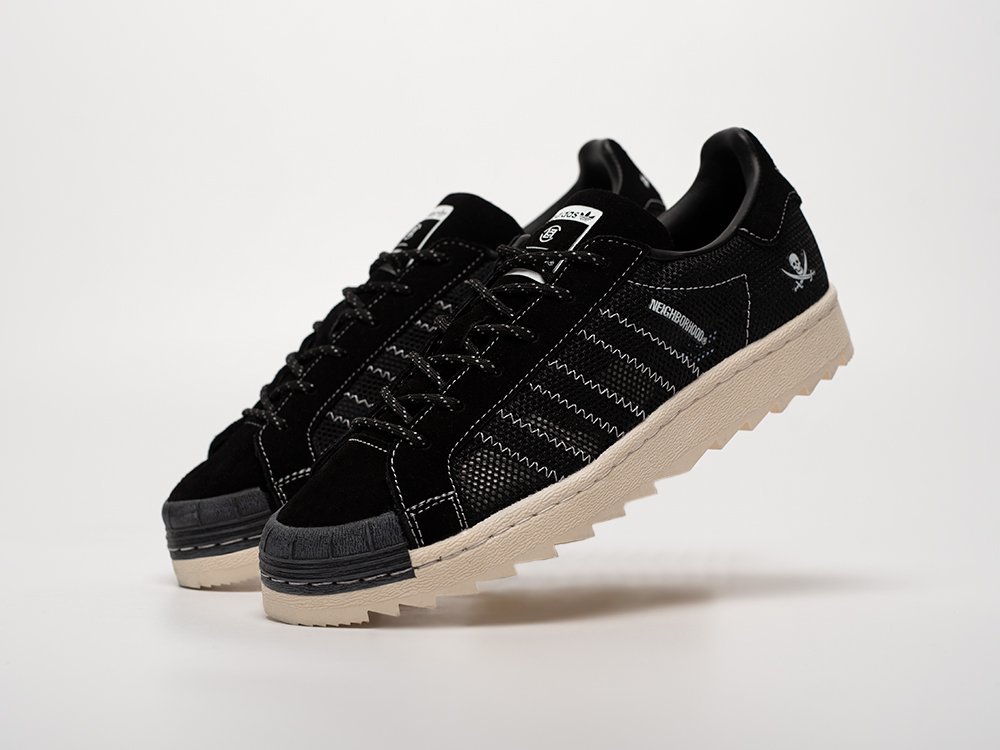 Adidas x NEIGHBORHOOD x CLOT x Superstar черные замша мужские (AR31874) - фото 2 Adidas x NEIGHBORHOOD x CLOT x Superstar черные замша мужские (AR31874) - фото 2