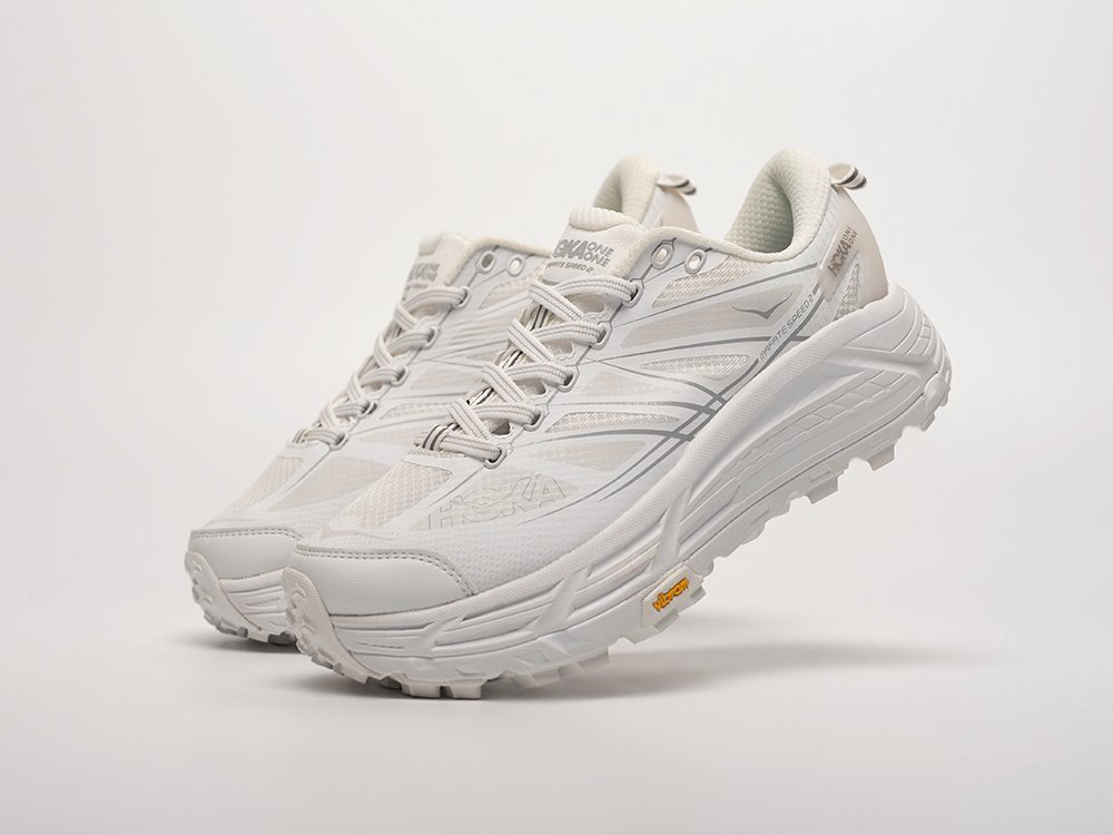Hoka Mafate Speed 2 белые текстиль мужские (AR32553) - фото 2 Hoka Mafate Speed 2 белые текстиль мужские (AR32553) - фото 2