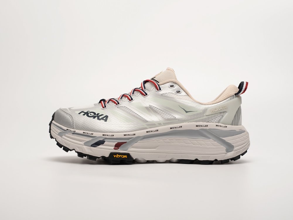 Hoka x Moncler х Mafate Speed 2 белые текстиль мужские (AR32557) - фото 1