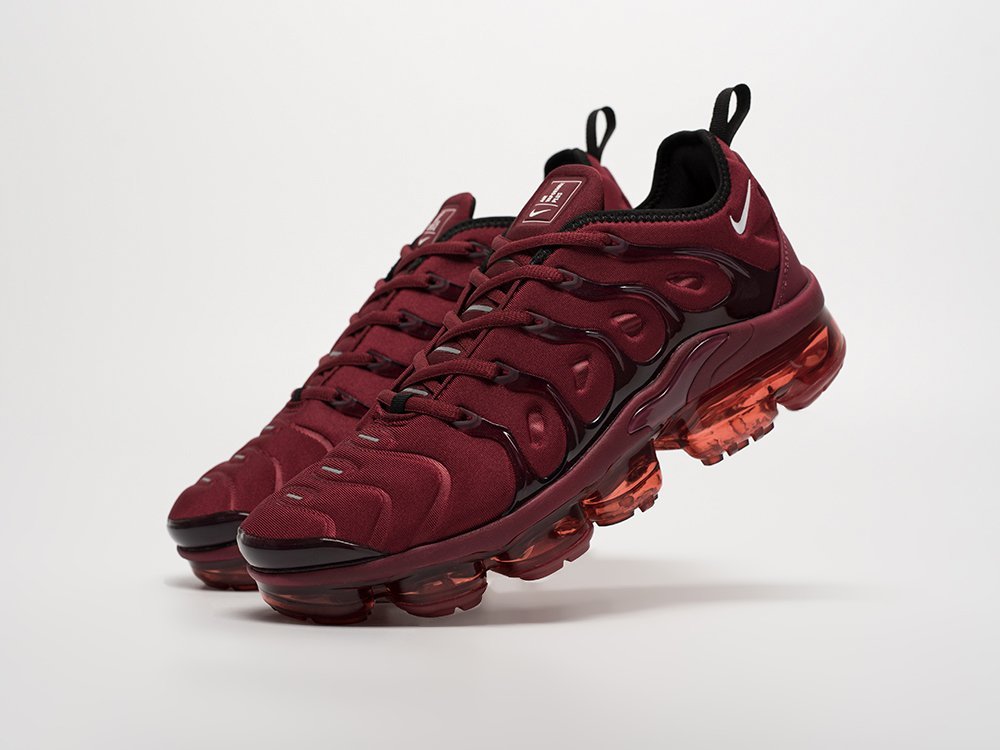 Nike Air VaporMax Plus бордовые текстиль мужские (AR32571) - фото 2