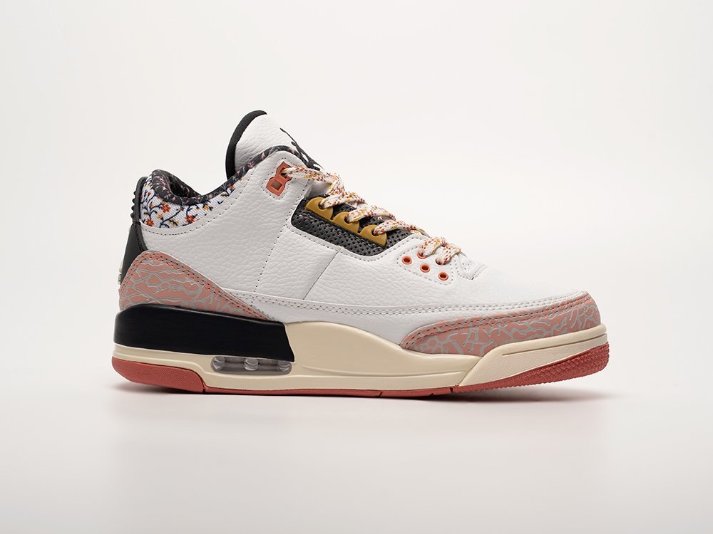 Nike Air Jordan 3 Retro Vintage Floral белые кожа мужские (AR32625) - фото 3 Nike Air Jordan 3 Retro Vintage Floral белые кожа мужские (AR32625) - фото 3