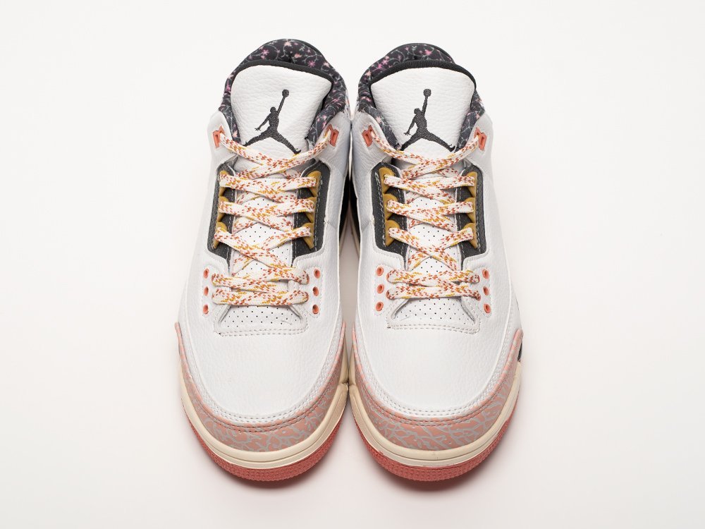 Nike Air Jordan 3 Retro Vintage Floral белые кожа мужские (AR32625) - фото 6