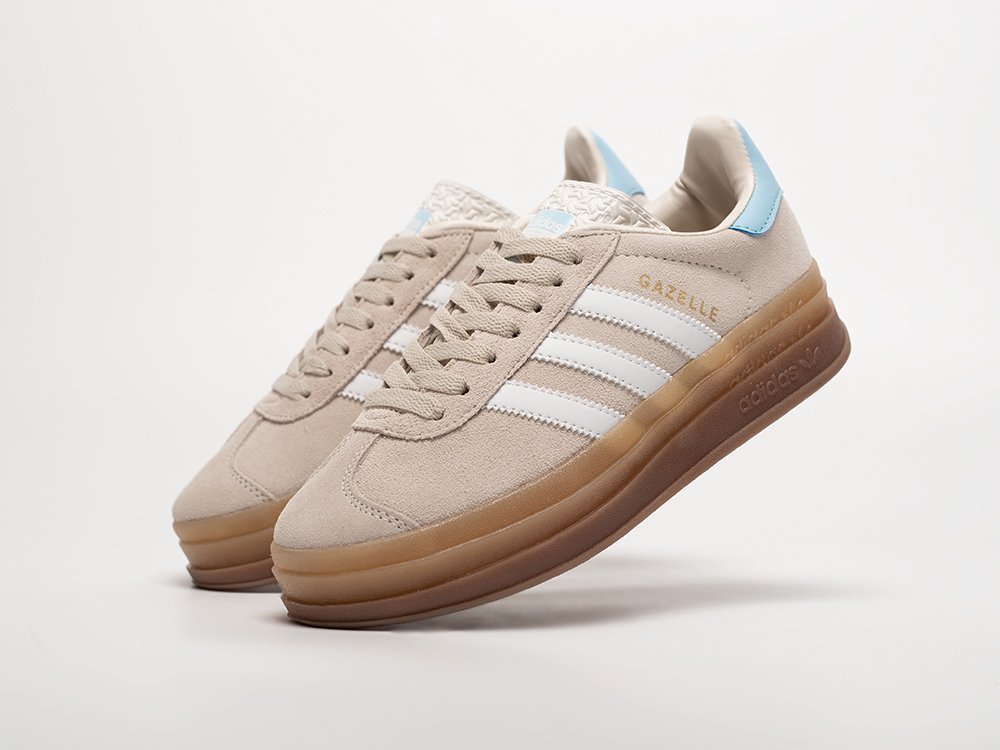 Adidas Gazelle Bold WMNS бежевые замша женские (AR32634) - фото 2