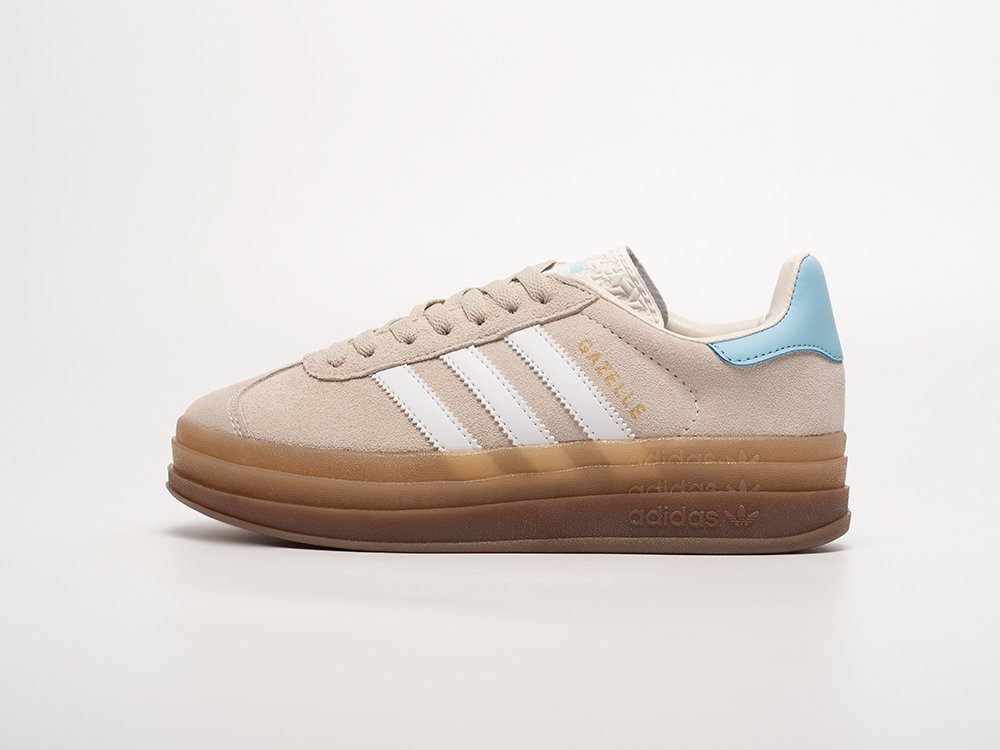 Adidas Gazelle Bold WMNS бежевые замша женские (AR32634) - фото 1