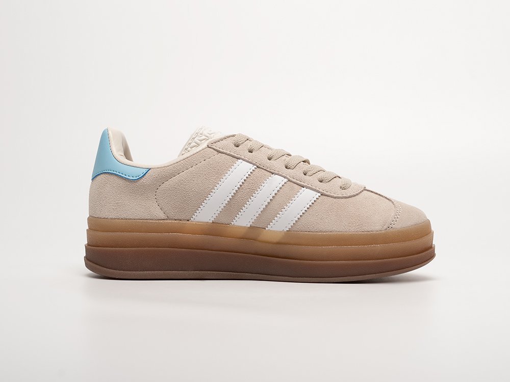 Adidas Gazelle Bold WMNS бежевые замша женские (AR32634) - фото 3