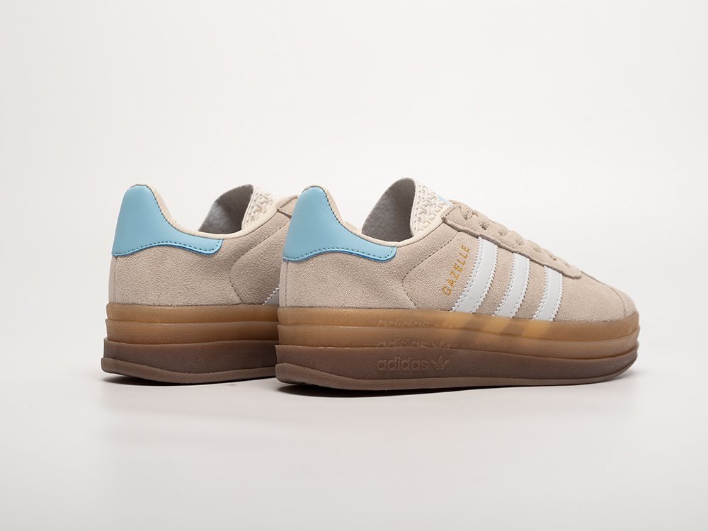 Adidas Gazelle Bold WMNS бежевые замша женские (AR32634) - фото 4