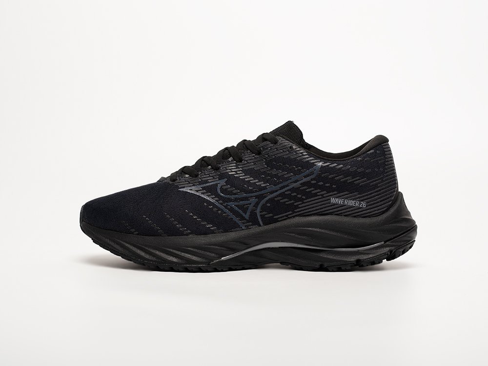 Mizuno Wave Rider 26 черные текстиль мужские (AR32642) - фото 1 Mizuno Wave Rider 26 черные текстиль мужские (AR32642) - фото 1
