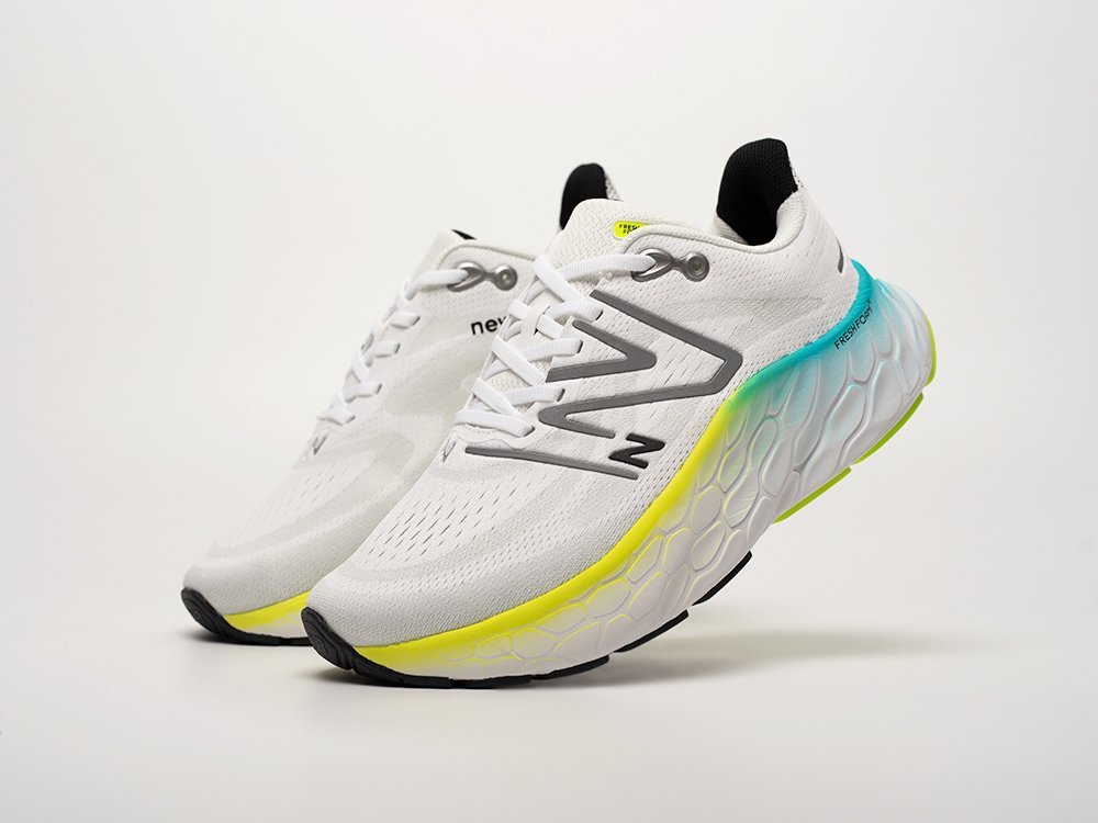 New Balance Fresh Foam X More Trail v4 белые текстиль мужские (AR32667) - фото 2 New Balance Fresh Foam X More Trail v4 белые текстиль мужские (AR32667) - фото 2