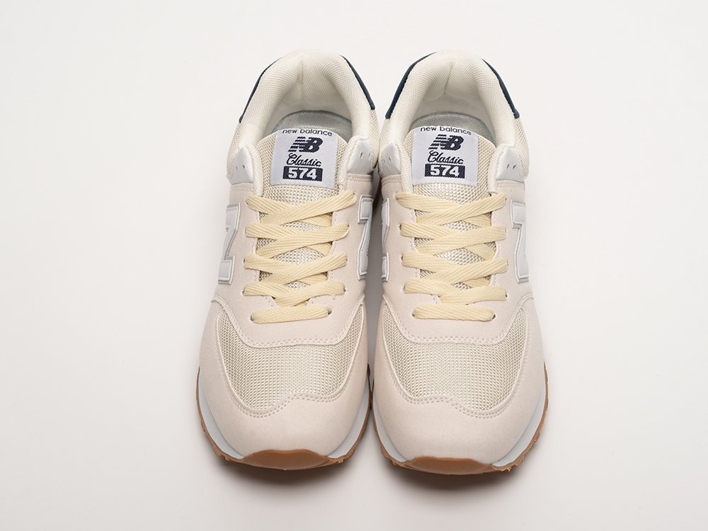New Balance 574 бежевые замша мужские (AR32687) - фото 4 New Balance 574 бежевые замша мужские (AR32687) - фото 4