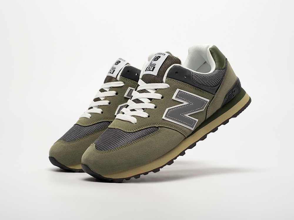 New Balance 574 зеленые замша мужские (AR32688) - фото 2 New Balance 574 зеленые замша мужские (AR32688) - фото 2