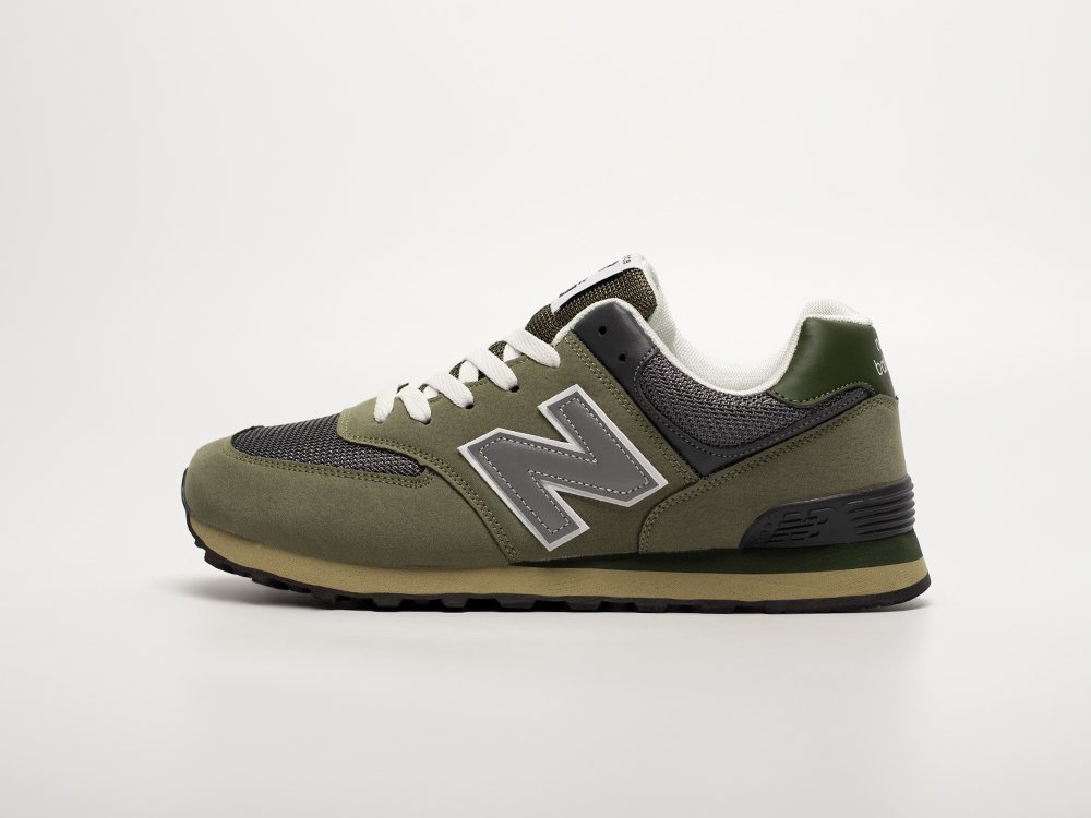 New Balance 574 зеленые замша мужские (AR32688) - фото 1 New Balance 574 зеленые замша мужские (AR32688) - фото 1
