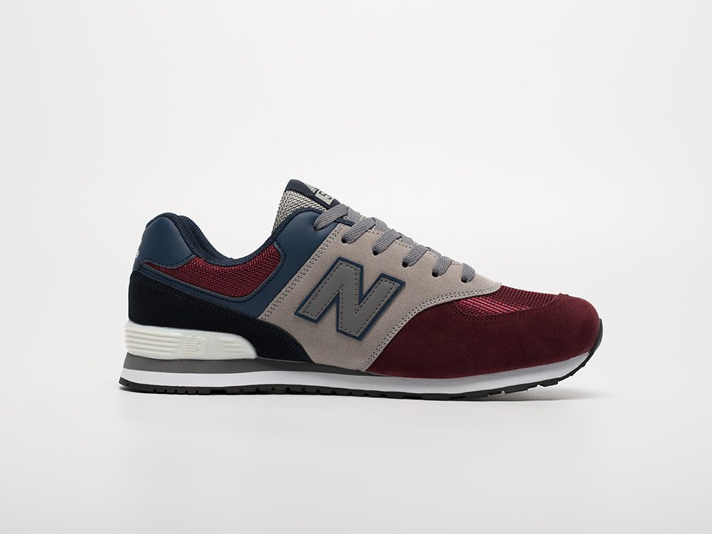 New Balance 574 Burgungy Grey Navy Blue