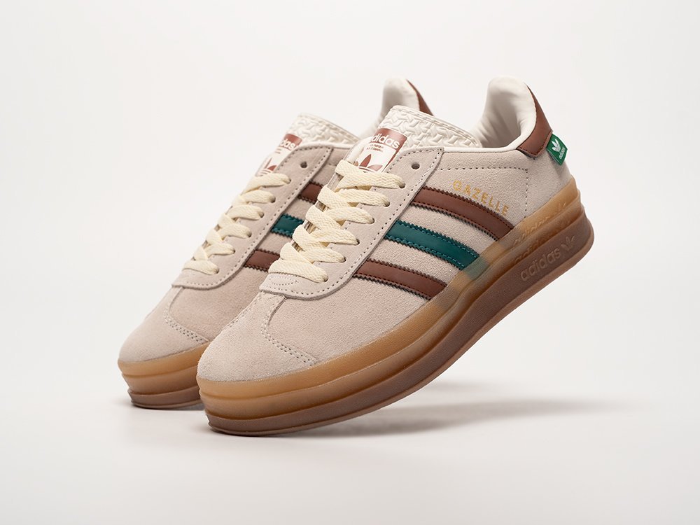 Adidas Gazelle Bold WMNS бежевые замша женские (AR33013) - фото 2