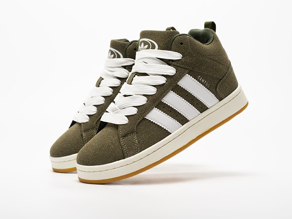 Adidas Campus High WMNS зеленые замша женские (AR33130) - фото 2