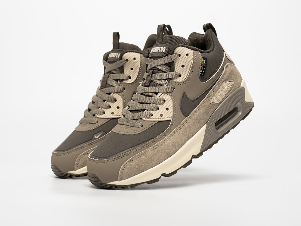 Nike Air Max 90 Mid Winter WMNS бежевые кожа женские (AR33168) - фото 2