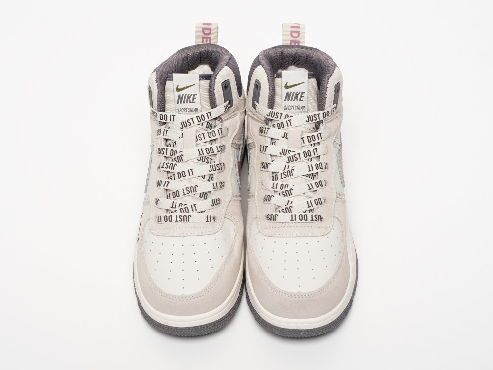 Nike Air Force 1 Mid WMNS серые замша женские (AR33169) - фото 6 Nike Air Force 1 Mid WMNS серые замша женские (AR33169) - фото 6