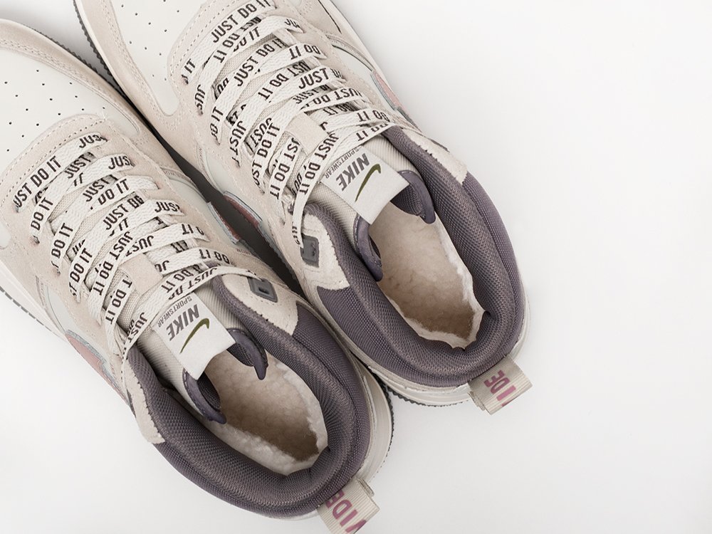 Nike Air Force 1 Mid WMNS серые замша женские (AR33169) - фото 8 Nike Air Force 1 Mid WMNS серые замша женские (AR33169) - фото 8