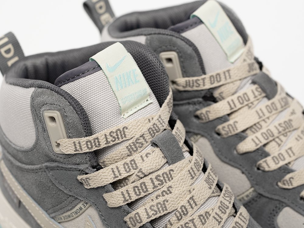 Nike Air Force 1 Mid WMNS серые замша женские (AR33170) - фото 7 Nike Air Force 1 Mid WMNS серые замша женские (AR33170) - фото 7