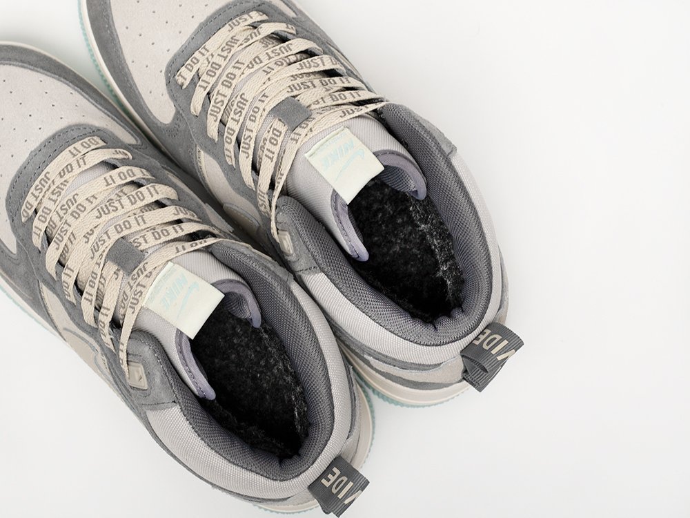 Nike Air Force 1 Mid WMNS серые замша женские (AR33170) - фото 8 Nike Air Force 1 Mid WMNS серые замша женские (AR33170) - фото 8