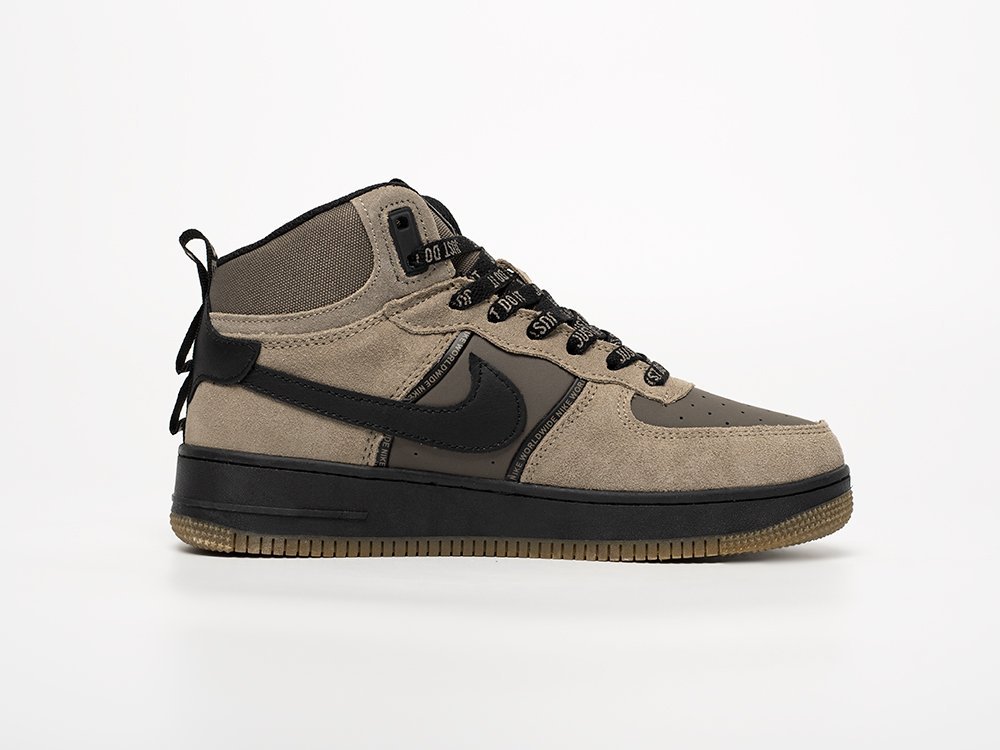 Nike Air Force 1 Mid WMNS серые замша женские (AR33171) - фото 3 Nike Air Force 1 Mid WMNS серые замша женские (AR33171) - фото 3