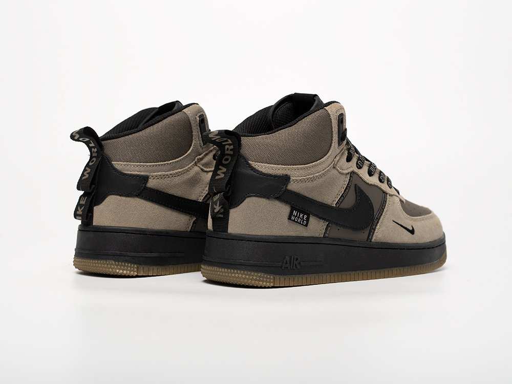 Nike Air Force 1 Mid WMNS серые замша женские (AR33171) - фото 4 Nike Air Force 1 Mid WMNS серые замша женские (AR33171) - фото 4