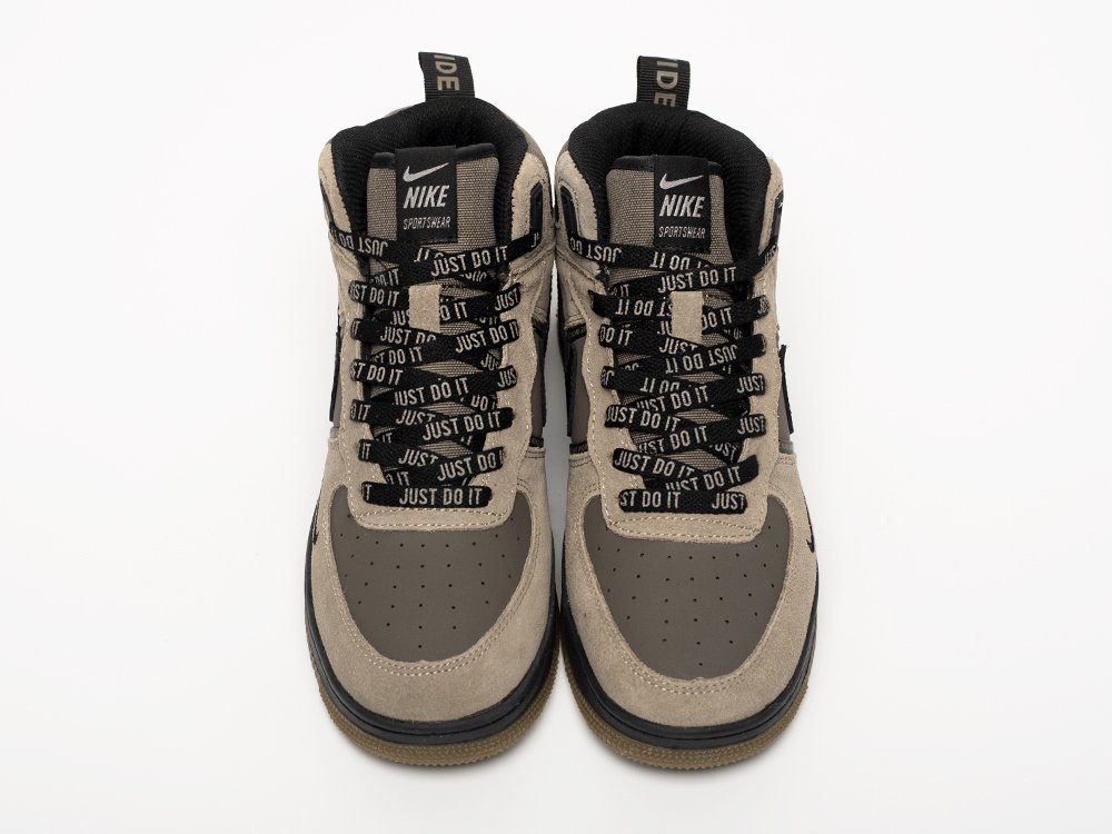 Nike Air Force 1 Mid WMNS серые замша женские (AR33171) - фото 6 Nike Air Force 1 Mid WMNS серые замша женские (AR33171) - фото 6