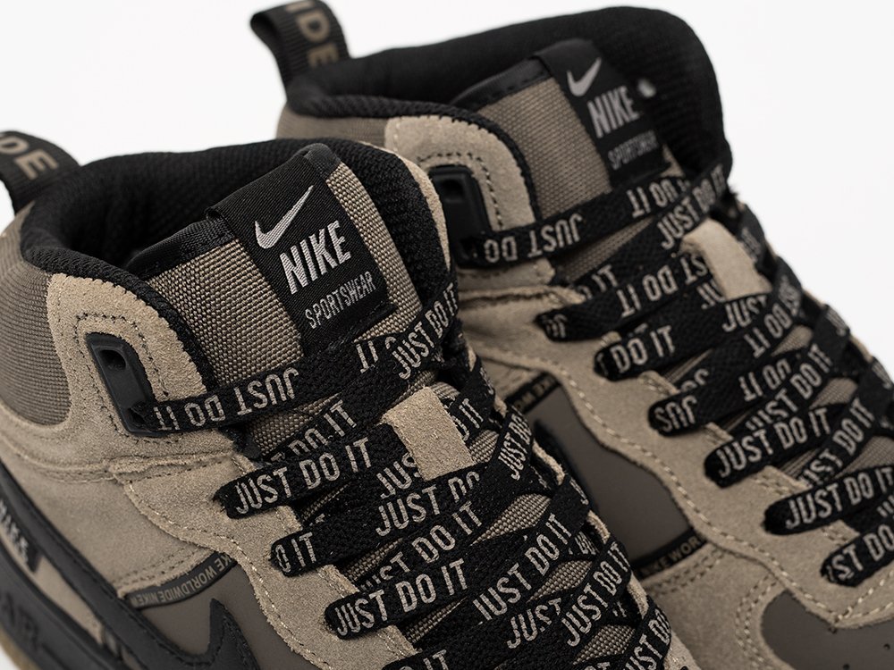 Nike Air Force 1 Mid WMNS серые замша женские (AR33171) - фото 7 Nike Air Force 1 Mid WMNS серые замша женские (AR33171) - фото 7