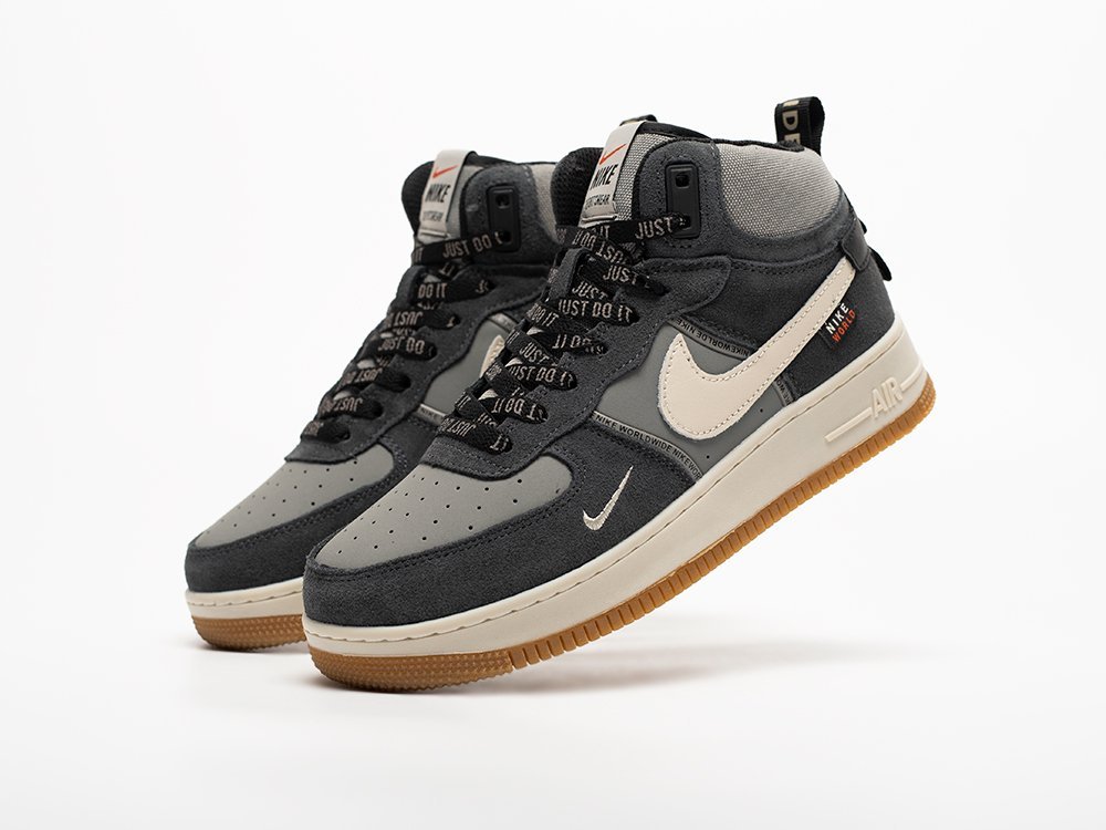 Nike Air Force 1 Mid WMNS черные замша женские (AR33172) - фото 2 Nike Air Force 1 Mid WMNS черные замша женские (AR33172) - фото 2