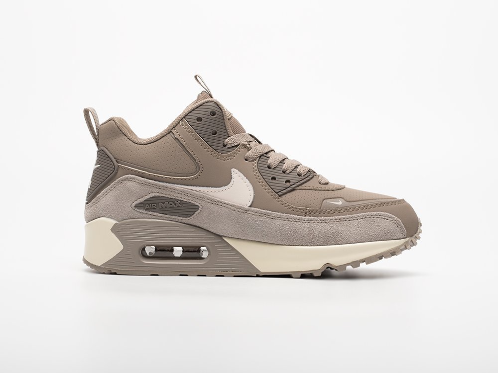 Nike Air Max 90 Mid Winter WMNS серые кожа женские (AR33202) - фото 3