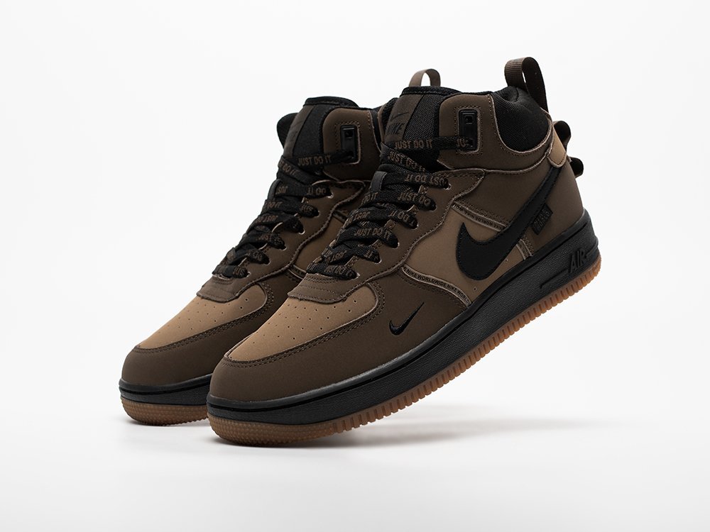 Nike Air Force 1 Mid коричневые кожа мужские (AR33239) - фото 2 Nike Air Force 1 Mid коричневые кожа мужские (AR33239) - фото 2